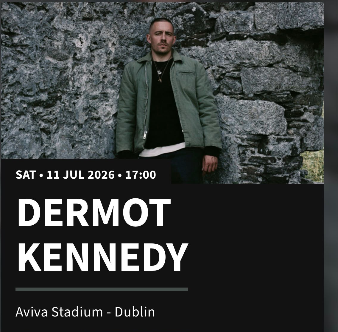 Dermot Kennedy Concert - Tickets MLHR